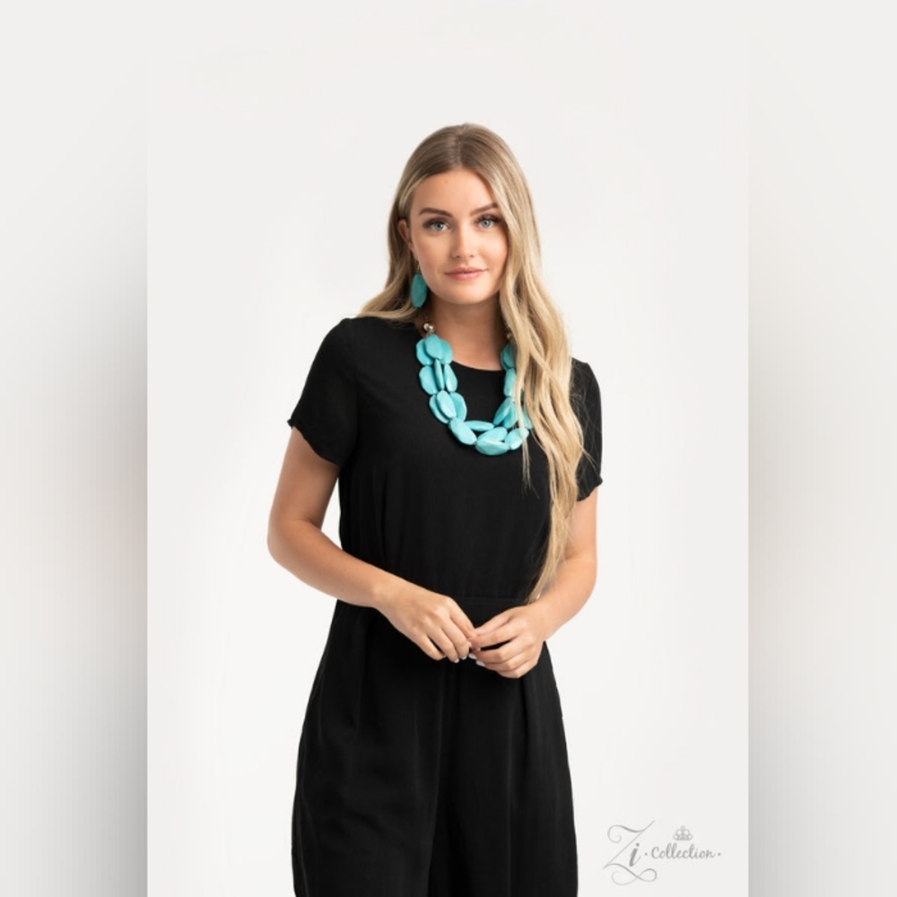 Authentic 2020 Zi Collection Turquoise Necklace & Earring Set